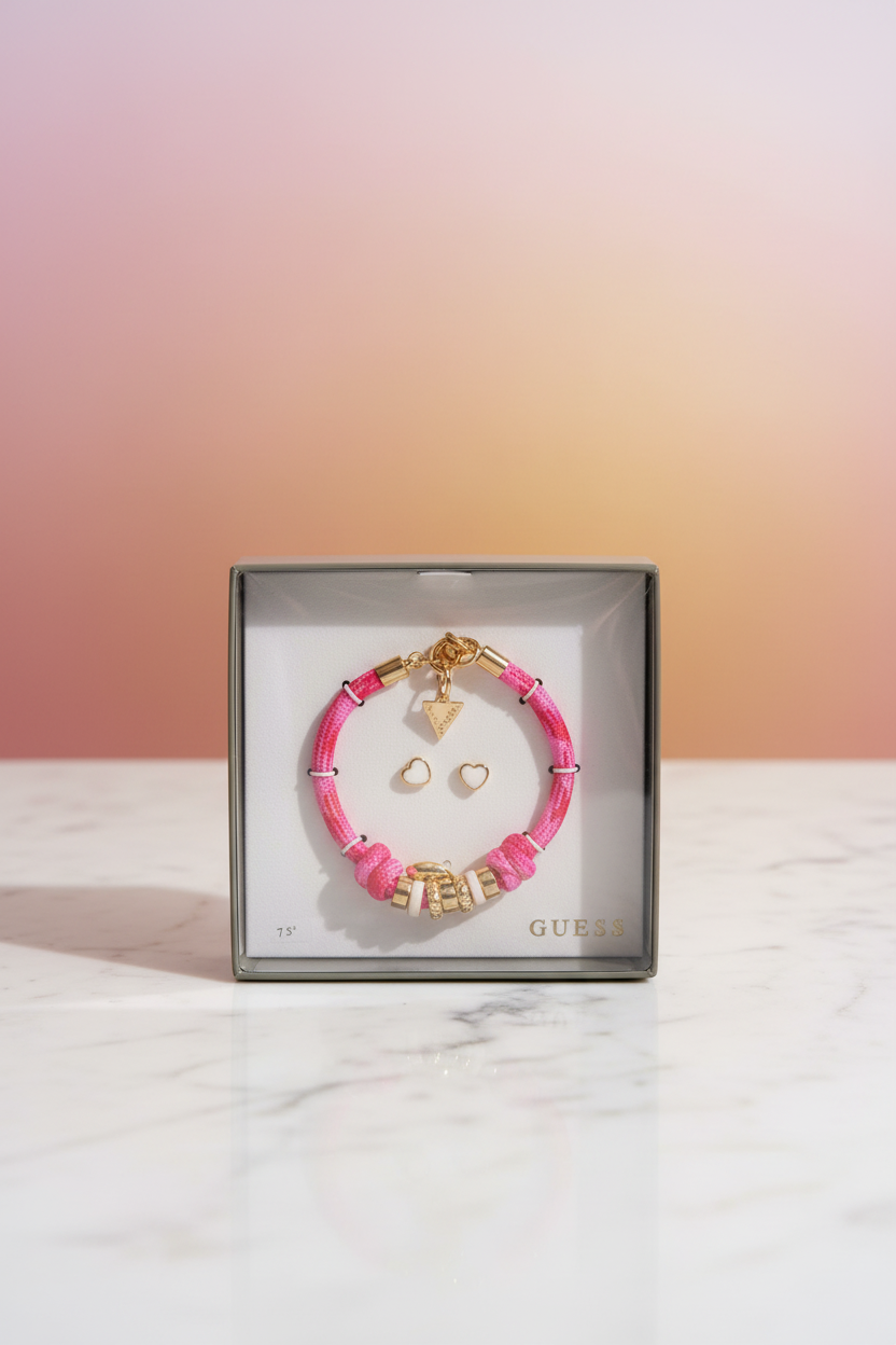 Set pulsera y aretes Guess